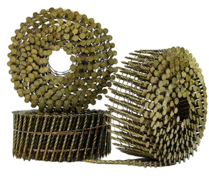 Free Sample Custom Galvanized Wire Collated Coil Nails 32mm for Pallet Coil Nailer Colour Head Primero Coil Nails