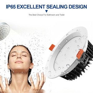 IP65 Waterproof LED Downlight CCT 3000K 4000K 6000K Slim Design Ra92 DALI Dimmable for Commercial Use