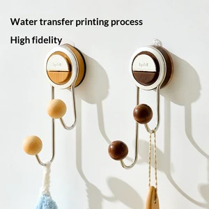 Suction Cup Hook Multifunctional Household Wall-Mounted No-Drill Strong Adhesive Double Hook for Bathroom and Kitchen