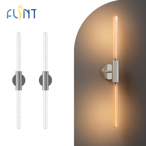 Hot Selling Steel Material 4W 350lm Double Tube LED Wall Lamp Brushed Nickel Finish for Bedroom Bathroom Vanity Lighting