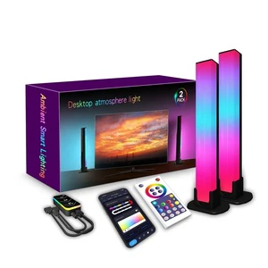 RGB Music Sync Color Changing Voice Sound Controlled Stand Lights with APP Rechargeable LED Rhythm Lighting for Home Party Game