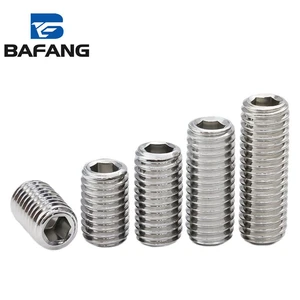 Factory Spot 304 Stainless Steel DIN913 Hex Socket Set Screw M2 M2.5 M3 M6 M8 M10 M20 Metric Grub Cone Point Set Screw