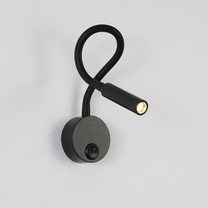Modern Style LED Headboard Reading Lights 3W Snake Goose Neck Brass Aluminum Body Adjustable Angle Bedside For Hotels Bedrooms