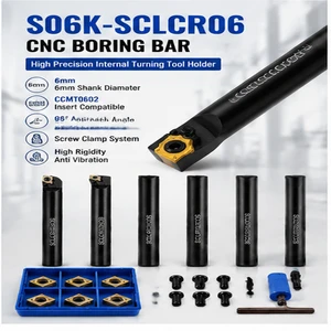 SCLCR Boring Bar Set CCMT Inserts For Small Bore CNC Lathe Turning