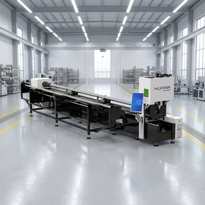 CNC Fiber Laser Tube Cutting Machine For Angle Steel Channel I Beam And Thin Pipe Laser Cutter For Shipbuilding