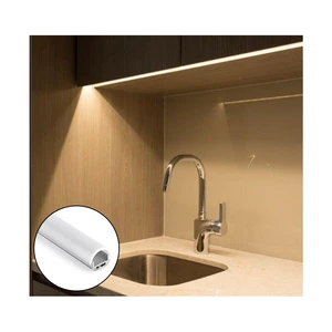 Decorative Linear Aluminum LED Channel Corner Cabinet & Shelf Lighting Profile, 30°/60°/90° Beam Options for Surface Mounted