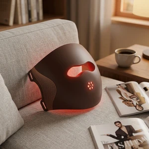Custom Silicone ABS Face Mask Infrared 850nm Red LED Light Therapy USB-Powered For Skin Rejuvenation Firming