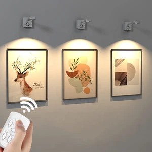 Wall Mounted Lamp Rechargeable Small Spotlight LED Motion Sensor Wall Light Indoor Artwork Picture Lighting for Home Decor
