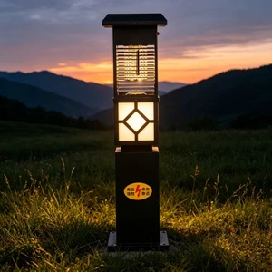 Weatherproof Intelligent Smart Sensor Yard Hanging Insect Catcher High Efficiency Solar Powered Mosquito Repellent Lamp