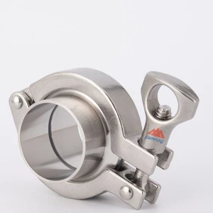 Sanitary Grade SS316L Stainless Steel Three Clip Washer 50mm Pipe Polished SS304 Tri Clamp Fittings 1 Piece Food Grade
