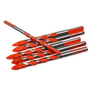 Heavy Duty 6mm Orange Triangle Drill Bit Carbide Tipped Hole Drilling Tool for Tile Glass Wood Brick