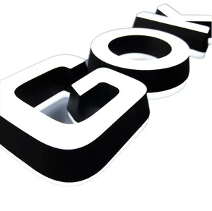 Custom Advertising Illuminated Indoor/Outdoor LED Light Business Store Front Sign 3D Stainless Steel Light Logo Electronic Sign