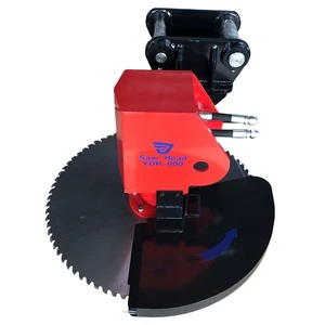 KINGER Tree Branch Circular Saw Hydraulic Saw Head Attached to Excavator