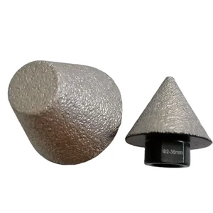 2-38mm Diamond Reaming Drill Pointed, 20-48mm Cone Flat Conical Stone Edge Chamfering Grinding Head Drill Bit