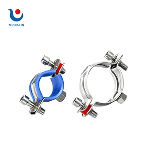304 Stainless Steel Welded Pipe Clamp with Nut Pipe Bracket Hoop for Gas Pipe Cable & Engineering Pipeline 1/2''-4'' (Metric)