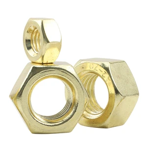 10pcs/bag 304 Stainless Steel Gold Plated Hexagon Nut M1.2 M1.6 M2 M2.5 M3 M3.5 M4 M5 M6 M8 M10 M12 Metric Hex Nuts DIN934