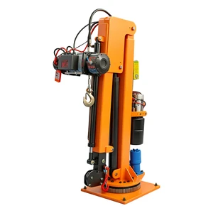 Heavy Duty Hydraulic 12V 24V DC Electric Professional Swivel 360 Degree Telescopic Boom Small 2 Ton Pickup Truck Mounted Crane