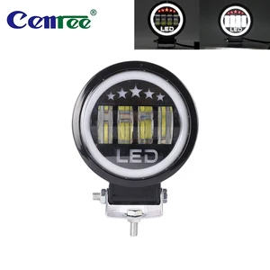 Jieshengguang 40W Yellow LED Work Light for Cars 12V Waterproof Offroad 6000K 3000 Lumens Universal Fitment New 1-Year Warranty
