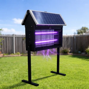 Garden Solar Mosquito Catcher, Outdoor Insect Control, Decorative Solar Device for Patio & Yard
