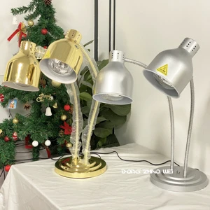 Food Heat Light Commercial Food Warmer Lamp Electric Double Heating Catering Warming for Fried Cafeteria Catering Buffet Parties