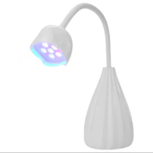 New Arrival Wholesale 12W White Rechargeable Germicidal UV Nail Lamp 400nm Type-C USB Charging Port Professional Nail Lamp