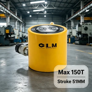 Factory Direct Alloy Steel Integral 150T 80mm Stroke Single Acting Lightweight Low Height Hydraulic Cylinder Jacks