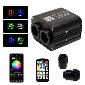LED Fiber Optic Light APP RF Remote IP20 Protection Aluminum Alloy Dimmable 3500K Warm White Starlight Kit Twinkle Dual Color