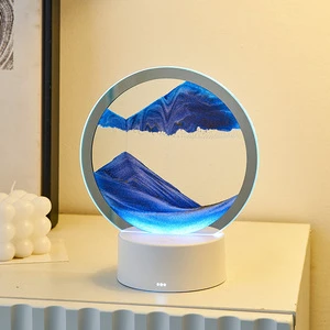 3D LED Flowing Sand Lamp Art Quicksand Night Light RGB Color Hourglass Lamp for Living Room Decoration