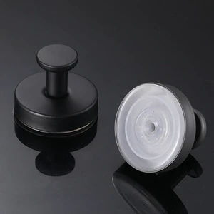 No-drill Stainless Steel Suction Cup Hook Bathroom Wall Coat Hat Hook Strong-adhering Single Wall Hook Modern Minimalist