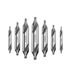 Hot Selling HSS E Combination Drill and Countersink Set DIN333 with Center Drill for Stainless Steel and Metal Drilling