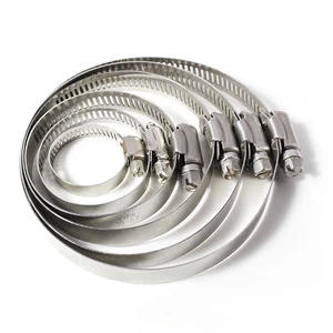 Free Sample Adjustable Hose Hoop Pipe Clamp Gas Pipe Clamp Double Wire American Hose Clip for Woodworking Hoop Plumbing Fastener