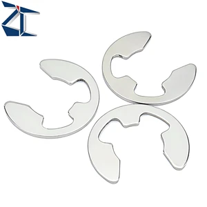 Factory Direct 304 Stainless Steel Black Oxide Carbon Steel E-Clip E-type Circlip Retaining Snap Ring for OEM Custom Wholesale