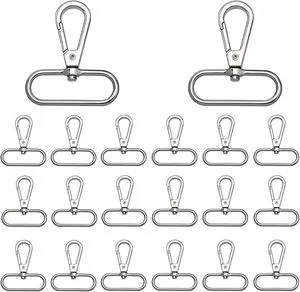 Metal Swivel Push Gate Lobster Clasps Push Gate Snap Hook Clasp for Purse Making Lobster Clasp Swivel Snap Hooks Clips