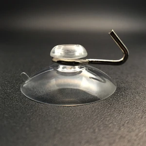 Minimalist Transparent Plastic Suction Cup for Kitchen and Bathroom Retail Merchandising and Home Organization