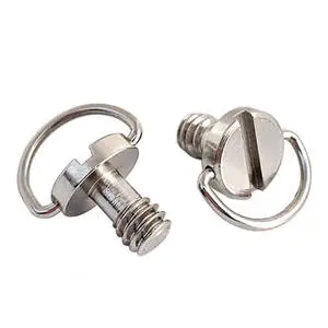 1/4 Camera D-ring Quick Release Plate Folding Adapter Stainless Steel Fixing D Ring Tripod Thumb D-sub Screw Size