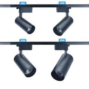 RONSE Commercial J-type Led Spot 10W 20W 25W 35W Studio Cob Led Inset PVC Ceiling Track Light for Cloth Retail Store