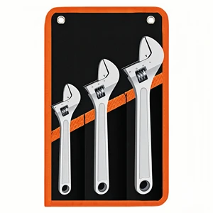 Adjustable Wrench Set Universal Wrench Multi Function Large Opening Wrench 3 Piece Set Industrial Grade High Hardness