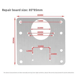 Stainless Steel Brushed Hinge Repair Patch Fixing Plate for Cabinet Door Reinforcement with Screws