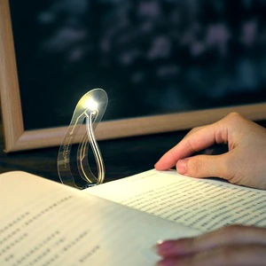 JANPIM Wholesale Promotional Gifts Mini LED Night Light Book Light 80 Smart Clip Box Button Cell Transparent Bedroom 5g