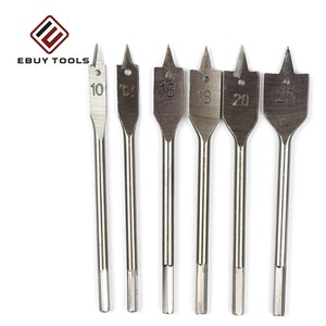 Drill Bit Factory Good Price Hole Saw 5pcs Tri-Point Wood Flat Drill Bits Wood Spade Drill Bit Set for Wood Drilling