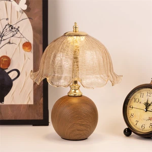 French Retro Medieval Ceramics Table Lamp New Chinese Style Dimmable Night Light for Master Bedroom Bedside Luxury Designer
