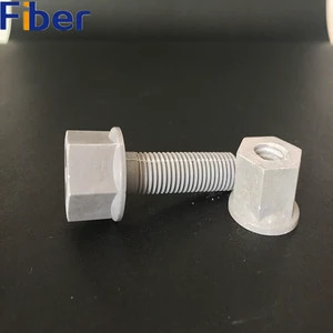 High Tensile Strength FRP Fastener FRP Threaded Bar FRP Bolt High Corrosion Resistance Fiberglass Nut