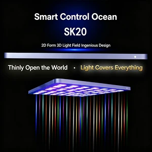 SK20 SKY Light 215W Ultra-Slim Flat Panel Marine Light Unibody WIFI/Bluetooth 8-Channel for Marine Coral Reef Fish Tank