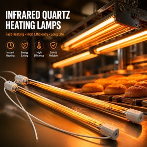 Industrial Infrared Lamp Food Baking Browning Pasteurizing Electronics Reflow Soldering Silk Screen Water Drying Lamp