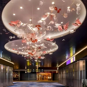 ANNO Modern Glass Pendant Chandelier Custom Light For Penthouse Living Room