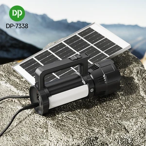Handheld LED Searchlight Camping Spotlight Rechargeable Search Lights Solar Charging SMD Side Emergency Light