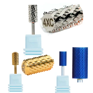 High Quality Carbide Nail Drill Bit Straight Head Carbide Burrs Smooth Silver Nail Art Electric Drill Bits