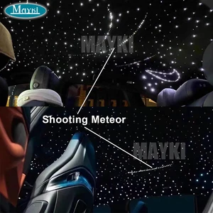 12 Holes LED RGB Meteor Optic Fiber Light Pure White Shooting Star Car Starry Sky Fiber Optic Meteor Lights