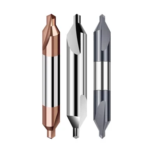 Double-ended coated for aluminum alloy copper stainless steel mould steel tungsten carbide center drill