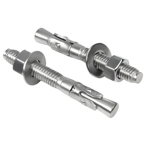 304 Stainless Steel Wedge Anchor M10*80 Concrete Anchors for Cement and Concrete